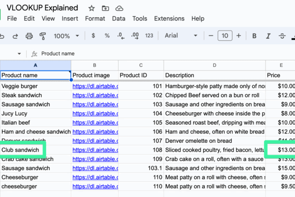 vlookup google sheets