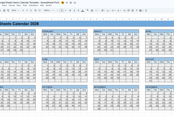 google sheets template