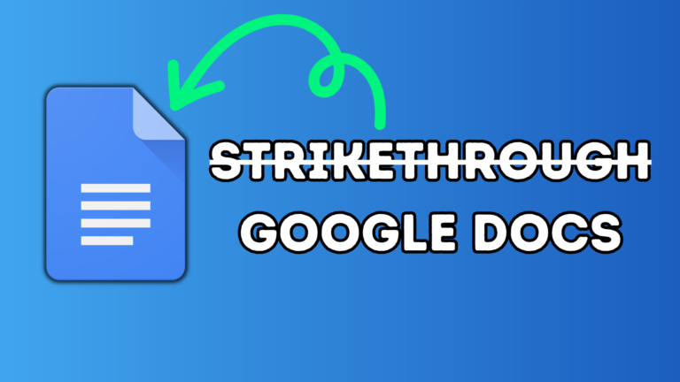 strikethrough google docs